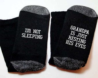 Fun Socks Grandpa is just resting his eyes Pop Pop socks stocking stuffer Birthday gift