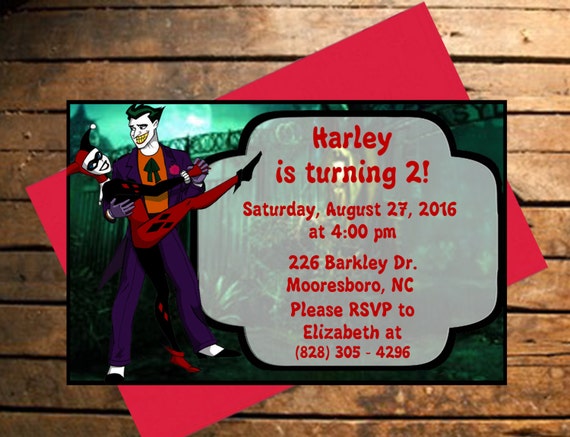 Joker Birthday Invitations 4