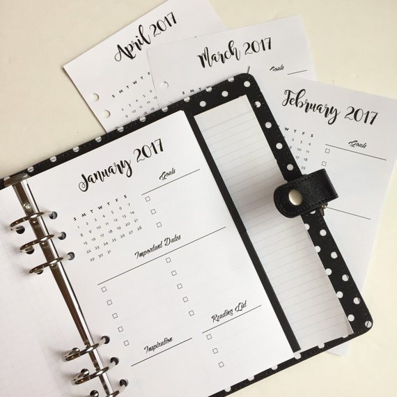 Monthly Highlights Printed Planner Inserts By Marlenesplan2create