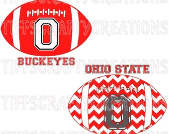 Cricut buckeyes football svg ohio state buckeyes football files dfx files for cameo football and bow svg football bow svg football svg files