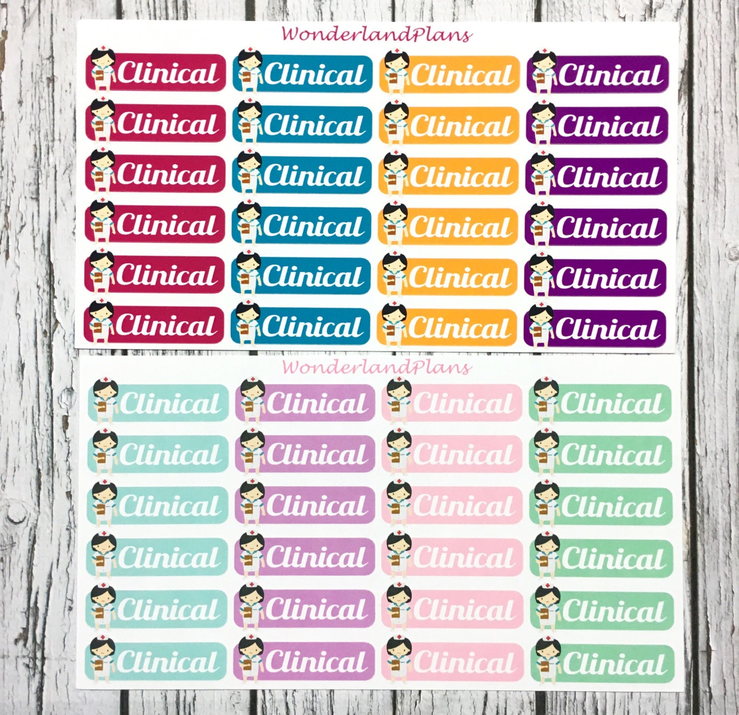Nursing School Clinical Stickers / Planner stickers for Erin