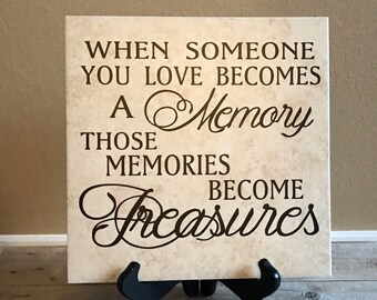 Remembrance Gift, Remembrance Tile, Remembrance Sign, Memorial, Loss of Family, Loss of Pet, Loss of Mother, Loss of Baby, Loss of Father