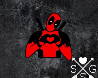 Deadpool Car Decal Deadpool Skateboard Decal Deadpool Guitar Decal Deadpool Yeti Decal Deadpool Laptop decal