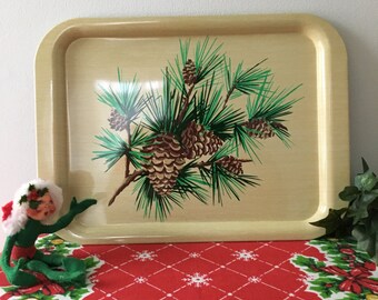 1960's Christmas Metal Serving Tray