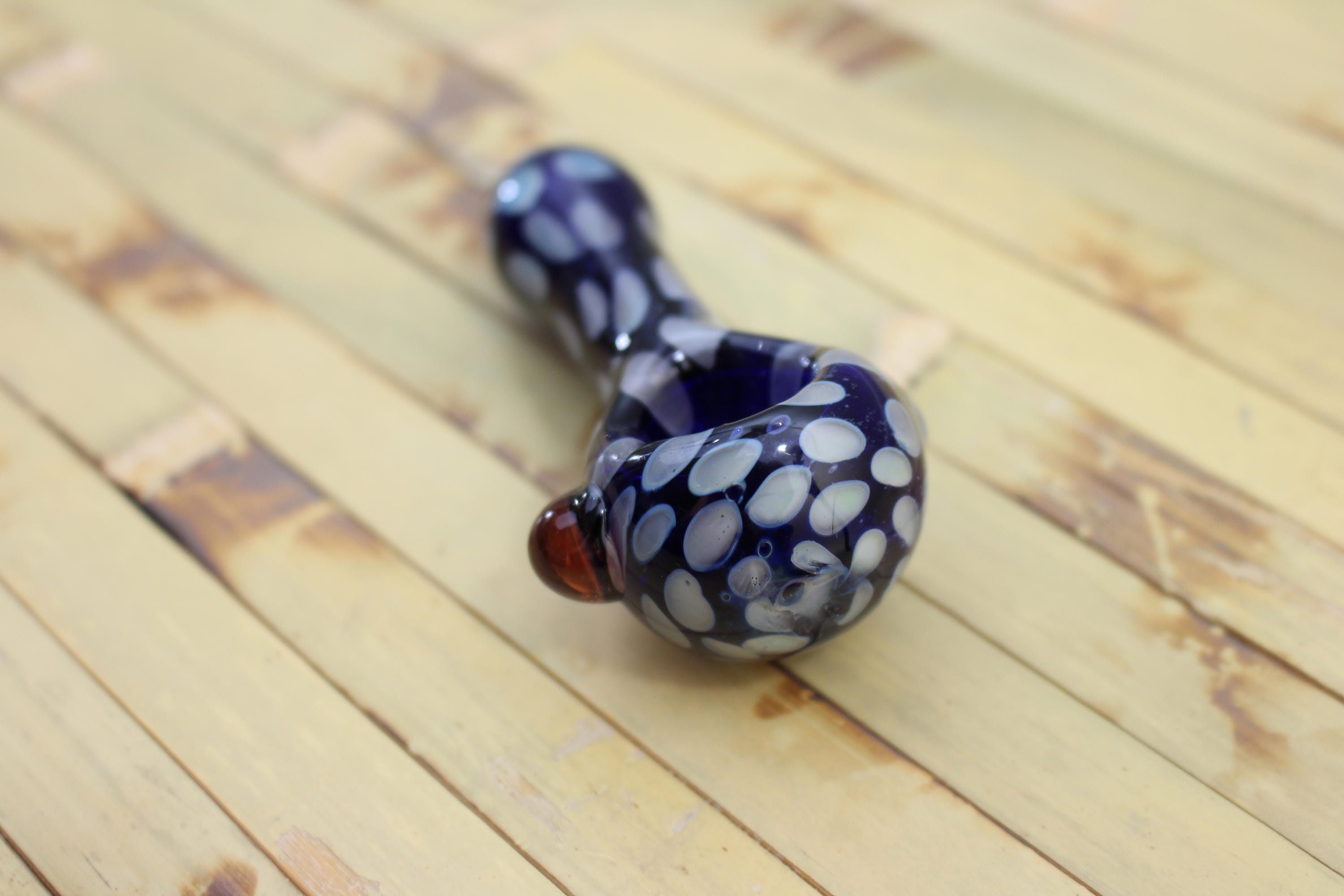 Hand blown hand made space moon rock hand spoon pipe