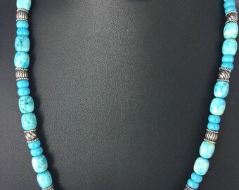 Native American Turquoise and sterling Silver Necklace