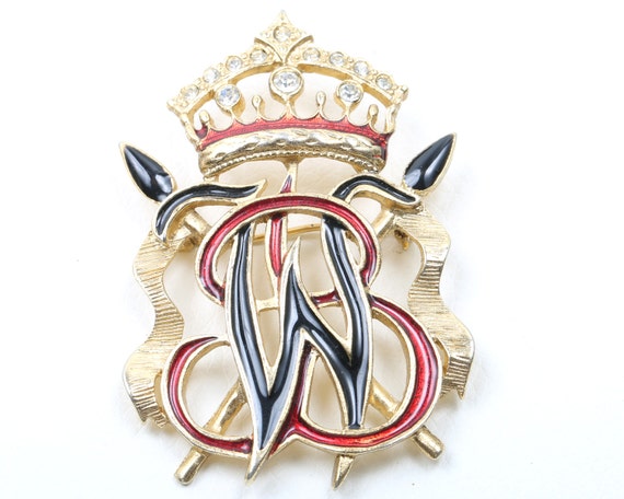 Vintage Butler And Wilson Crown Brooch