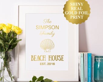 Custom Beach House Sign / Personalized Beach House Sign / Personalized Beach Signs / our first home sign / new homeowners / established sign
