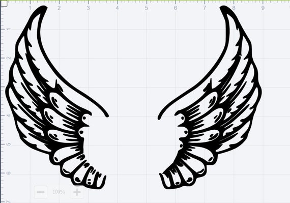 Download Angel Wings Monogram SVG EPS DXF Studio 3 Cut Files from EbroideryandSVGzone on Etsy Studio