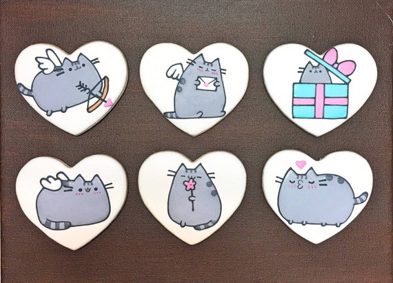 Pusheen The Cat Valentine's Sugar Cookies