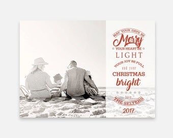 Bright Christmas--Christmas Card Template for Adobe Photoshop, Photographer Template, Instant Download, DIY, Commercial Use