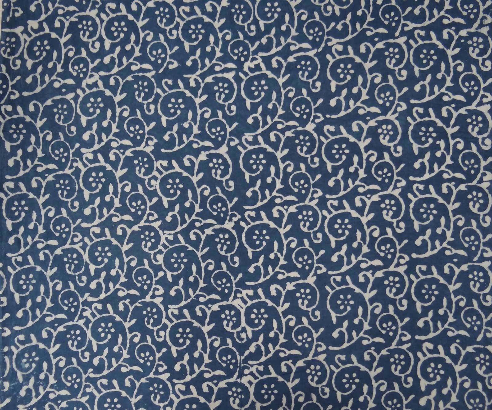 20 Yard Indigo fabric Indigo Hand Printed Fabric Printed