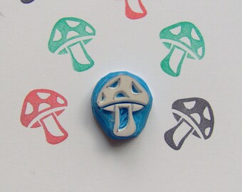 Mushroom Rubber Stamp, woodland rubber stamp, Mushroom stamp, gift for kids, wrapping, cute mushroom, scrapbooking, cardmaking, mushrooms