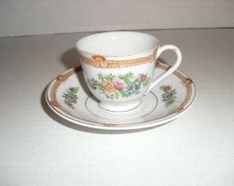 Occupied Japan Cup and Saucer. Miniature.