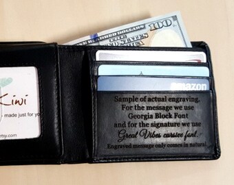Father of the bride gift • mens wallets • personalized mens wallet • RFID wallet • groomsman gift • monogram wallet • Black* 7751
