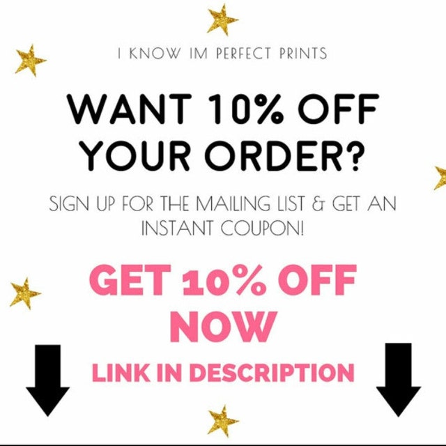 Unique and Glamorous Quirky Prints by IKnowimPerfectPrints on Etsy