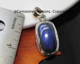 Labradorite Pendant, Sterling Silver Pendant, Gemstone Pendant