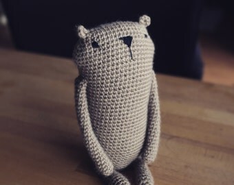 Amigurumi crochet pattern " Mr. Luiwood " *big size* bear beaver * languages: english and german * PDF