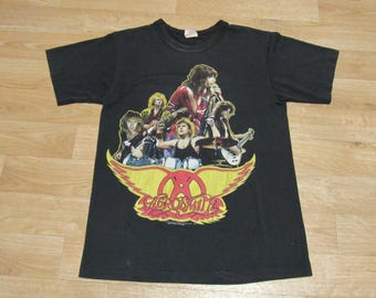 Vintage Aerosmith Walk this way tour shirt 80s small XS