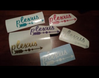 Plexus vinyl decals with transfer paper, cup decals, car decals