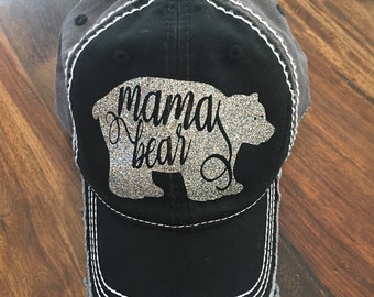 Mama Bear Hat, Mama Bear, Mama Bear Glitter, Bear Glitter Hat, Glitter, Mama