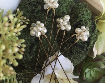 Hair Pins, Hair Accessories, Beaded Hair Pins,