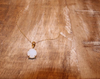 White Druzy Necklace