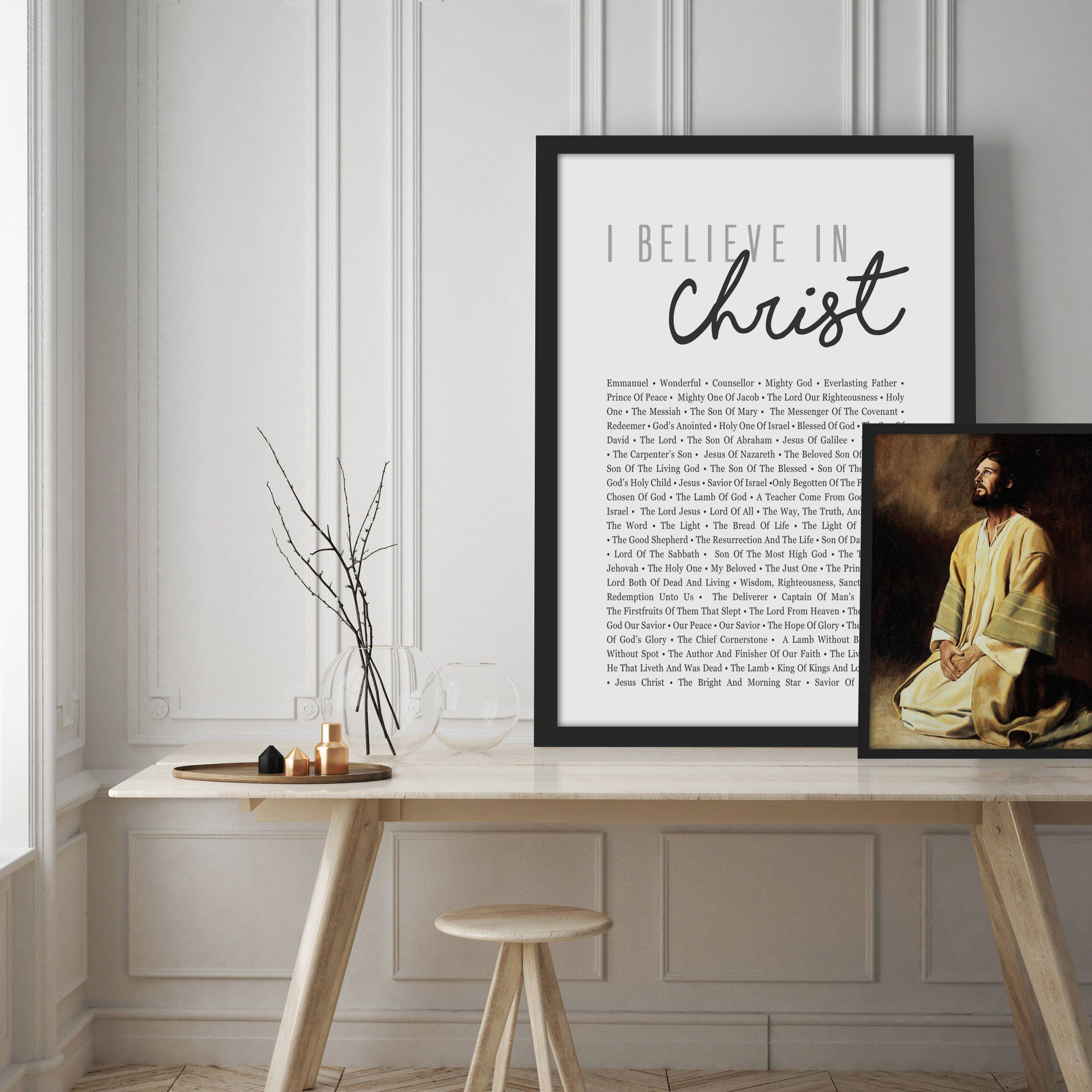 I Believe In Christ Christian Home Decor Print