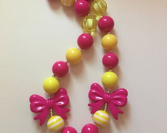 Pink lemonade bubblegum necklace