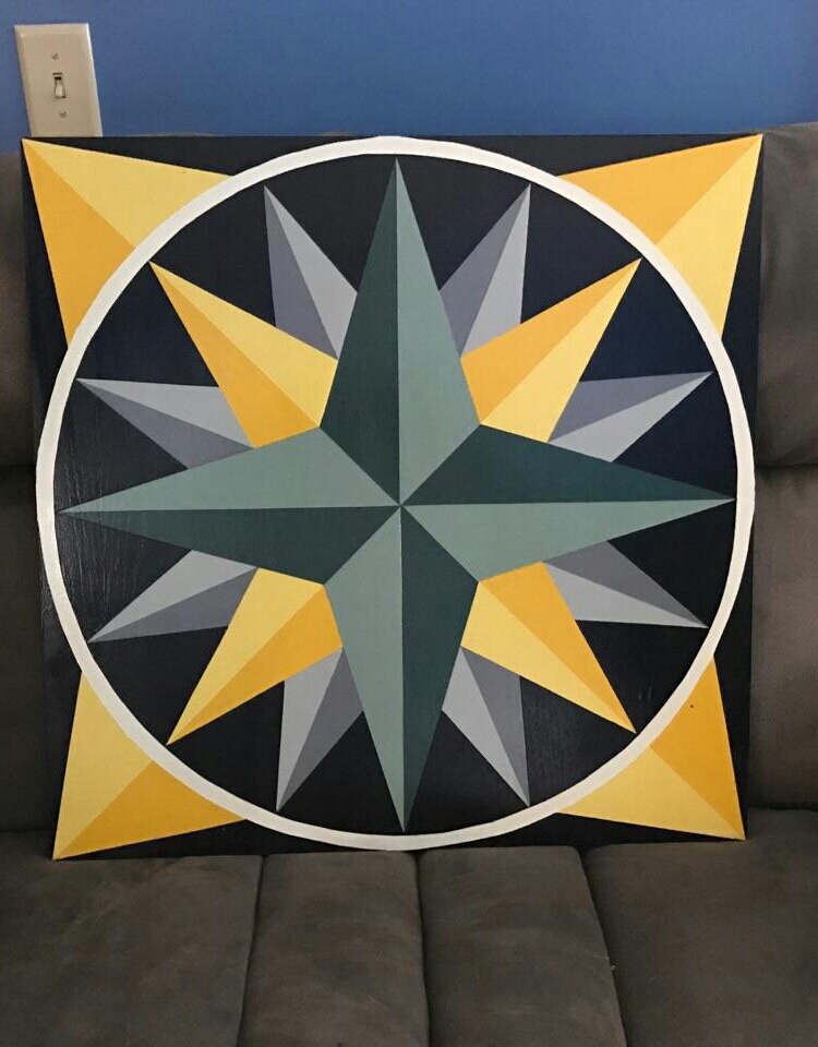 Mariners Compass Barn Quilt