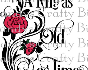 Download Tale as old as time svg | Etsy