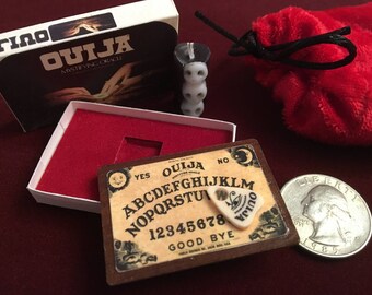 Miniature Talking Board 1972 Ouija Board replica in 1:12 dollhouse scale for tiny seances!