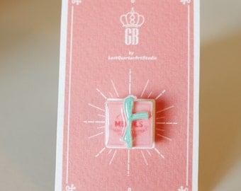 Mendl's box Pin / Brooch - The Grand Budapest Hotel / Mendls Pin / Grand Budapest Hotel Jewelry / Wes Anderson Pin / CHRISTMAS IN JULY