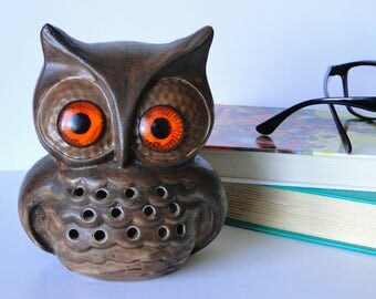 Owl, Candle Cover, Vintage, Home Decor