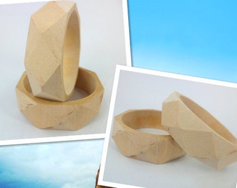 25mmx68mm unfinished wooden bangles bracelets