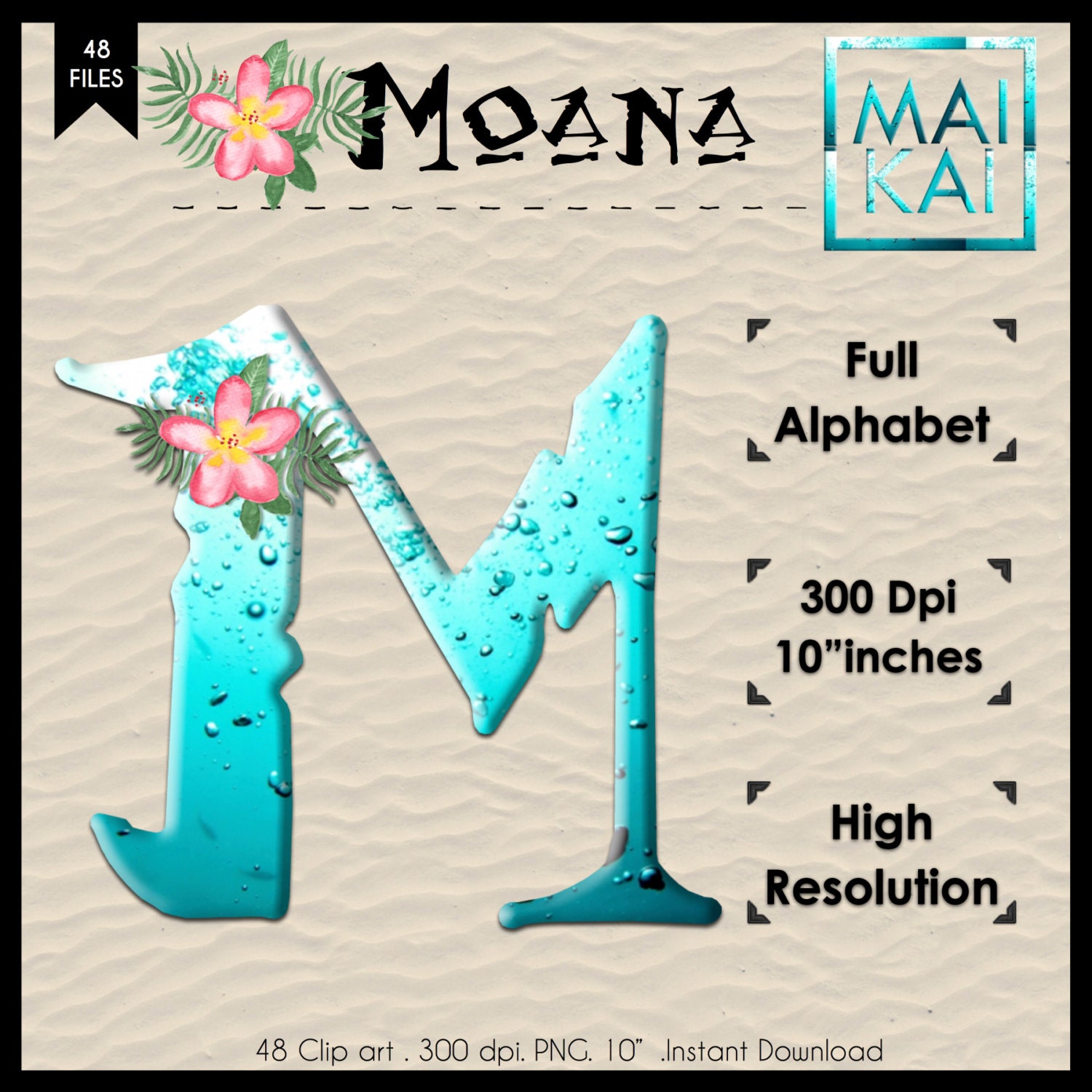 moana digital alphabet moana clip art moana letters moana