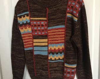 Vintage Sigallo Acrylic Patterned Sweater