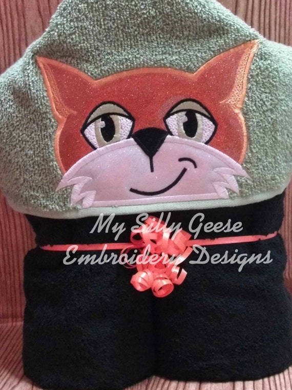 DIGITAL FILE 4x4 5x7 Stampy Cat Peeker hooded towel 