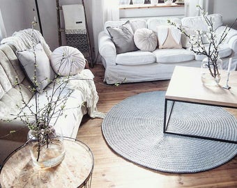 Knitted carpet, Round carpet, crochet rug, crochet round rug, knitt carpet, cotton yarn rug, babys rug, children rug, hand knitted rug