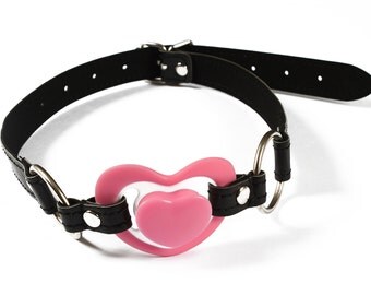 BDSM ball gag - DDLG heart gag pacifier/ dummy. Keep your little quiet with our pacifier gag!