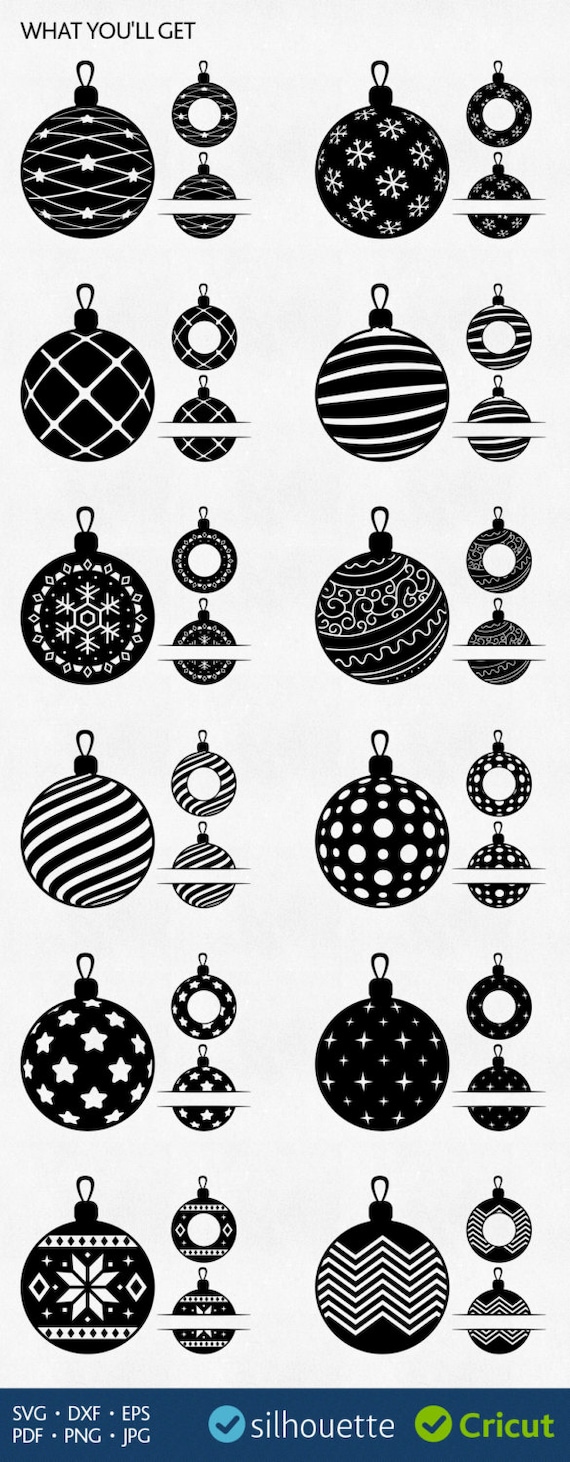 Download Christmas Ornaments Svg Tree Balls Svg Monogram Frames ...