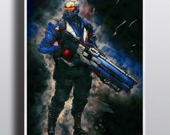 Overwatch Poster, Overwatch Soldier 76, Overwatch Hero Print, Premium Photo Paper, Big Sizes, Print no.101