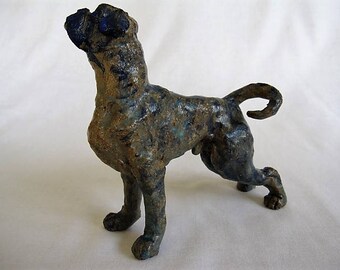 Boxer Dog/unique Ceramic Boxer/ Boxer Sculpture