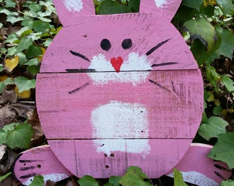 Reclaimed Pallet Easter Bunny Door Hanger