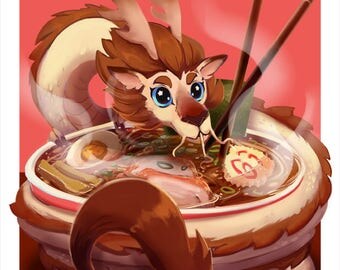 Food Dragon Print 8.5x11