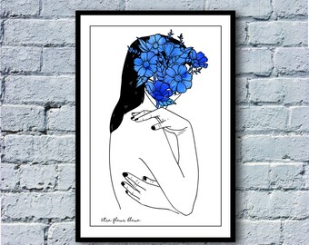 Illustration be sentimental - series "French expressions". A4. Poster / print
