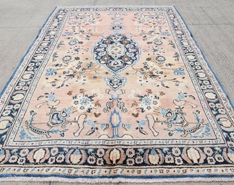 FREE SHIPPING!!! Beautiful Muted Colors Persian Rug, Tafresh Rug, Pastel Colors Rug, Nomadic Rug Primitive Rug 200 x 127 cm / 6.5 x 4.1 ft