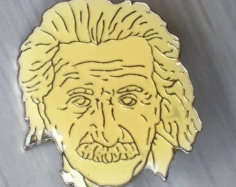 Albert Einstein pin - scientist science genius inventor historical history nuclear physics philosophy theory relativity 20th century Jewish