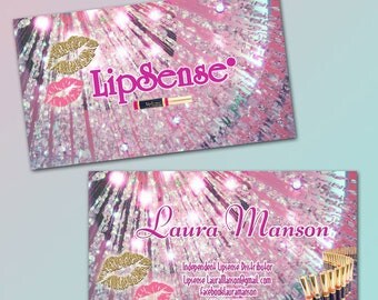 Business Cards, Fast Free Personalization and Change, Digital Business Cards,LipSense Business Card, Business card
