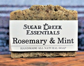 Handmade Natural Organic Soap, Rosemary & Mint Soap Bar